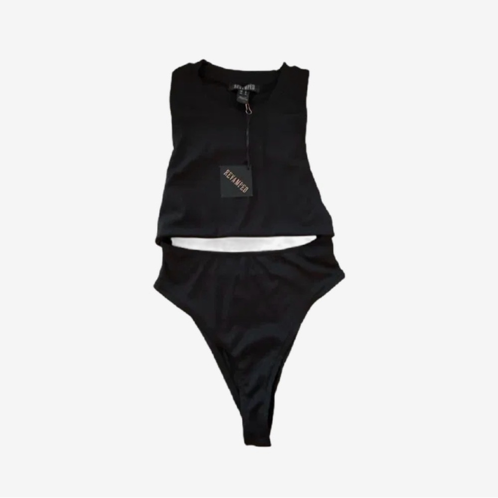 Black Sleeveless Bodysuit